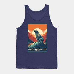 Glacier National Park Travel Poster Tank Top